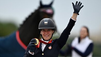 Image for Hart strides horse to gold in fifth Paralympics